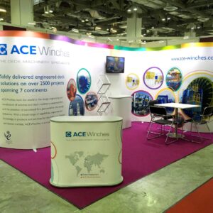 Exhibition Stands made from ISOframe Wave & Mark Bric Display