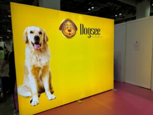 Trade Show Booth featuring backlit lightbox display