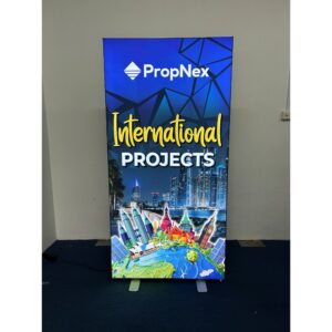 Compact lightbox display system banner alternative